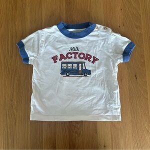 Milk Factory Kids Tee - White and Blue